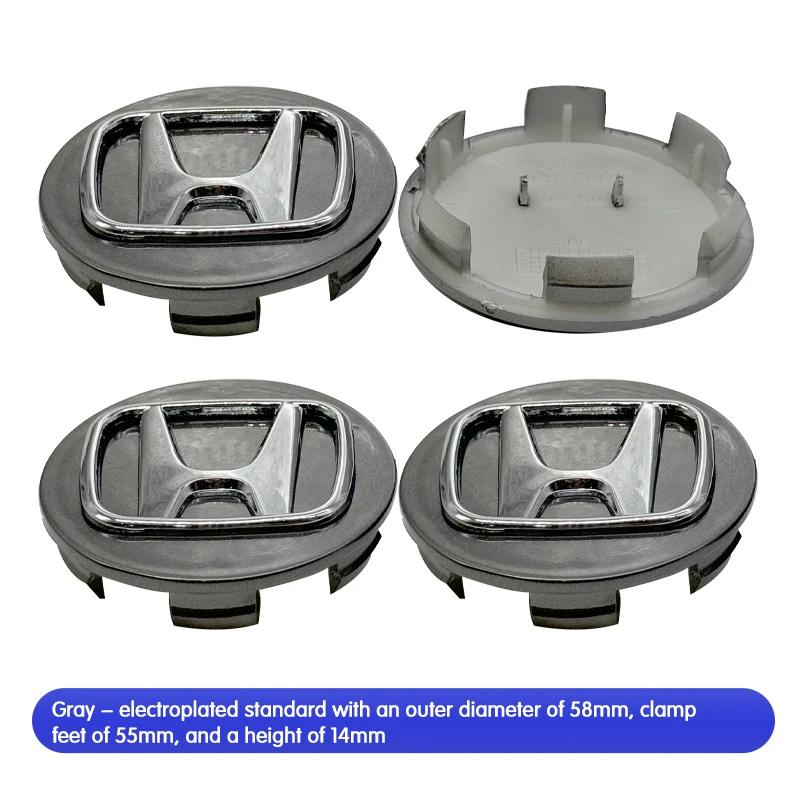 4pcs 69mm 62mm 58mm For Honda Car Wheel Center Cover Rim Hub Caps Accord Fit Jazz CRV CRZ City Alice Odyssey Badge logo Emblem