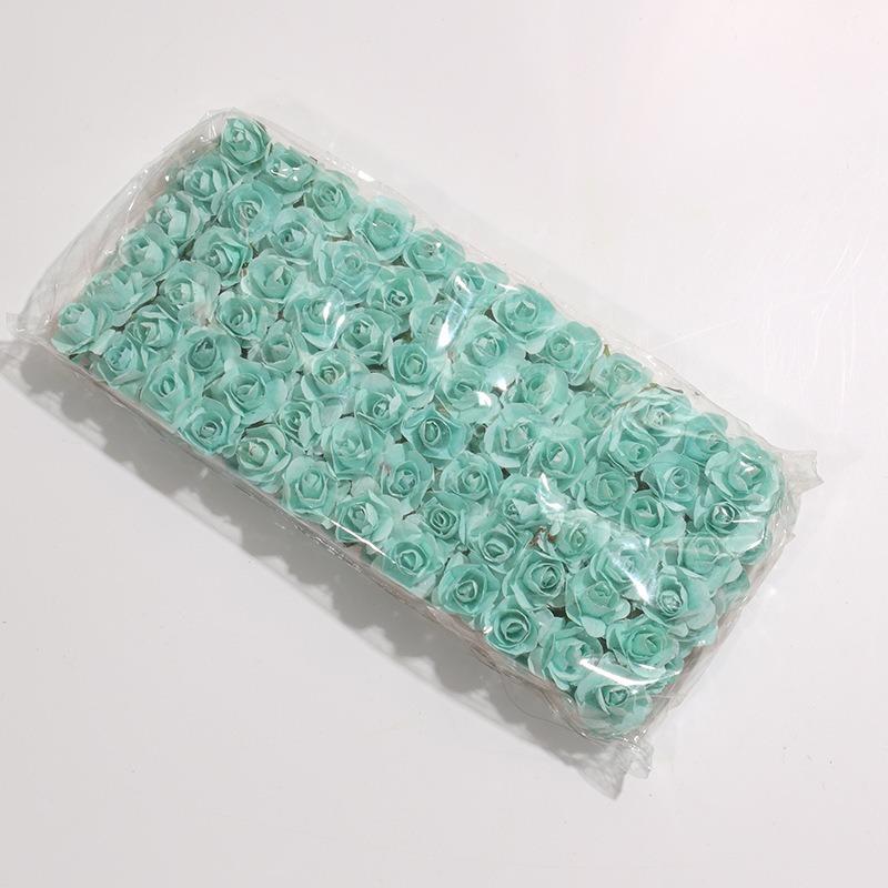 144 шт./упаковка сливовые розы маленькие бумажные цветы имитация цветка подарочная коробка конфет декоративная гирлянда ротанговый головной убор своими руками