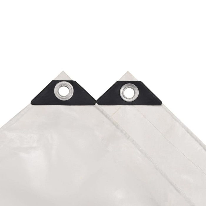 VidaXL Tarp 4x5 M White Camping Sheet Garden Protection Trailer Cover 43844