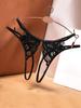 Lace Open Crotch Thong Panty Erotic G-String Briefs Sexy Transparent Underwear for Women Ladies