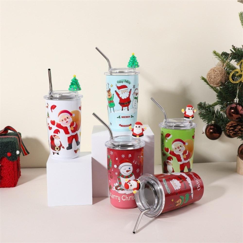 Термокружка 460 мл Рождественская Изолированная Кружка Герметичная Кружка для Американского Кофе Посуда для Напитков