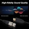 Xiatiaosann XLR USB Microphone Cable, 3-Pin XLR Female Adapter USB Adapter Converter Cord (2M/6.5FT) for Audio, Karaoke Systems, Recording, Studios, W