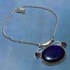 Ожерелье из натурального синего лабрадорита и аметиста из стерлингового серебра 925 пробы 18 дюймов C4y79