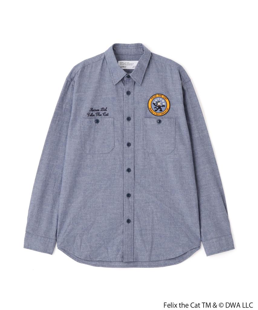 AVIREX x FELIX CHAMBRAY SHIRT Indigo L 783-5120008