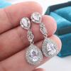 Изысканные серьги-подвески в форме капли с кубическим цирконием класса ААА, женские украшения для вечернего платья, корейские серьги