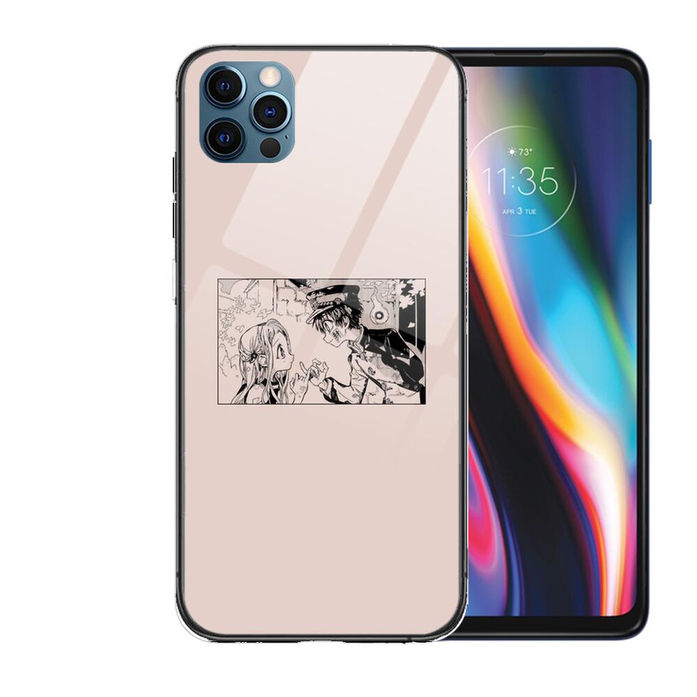 Чехол-стекло в стиле аниме «Hanako-Kun» для iPhone 13 12 11 Pro Max 12Pro XS Max XR X 7 8 Plus SE 2020 mini, закаленная задняя часть