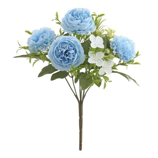 Искусственный пион со стеблем 6 головок, не увядающий, без полива, реквизит для свадебной фотосъемки, реалистичный многоразовый букет роз из искусственного Китая, украшение для дома