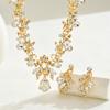 3PC Женская модная цепочка-когти Серия ожерелье-капелька серьги комплект ювелирных изделий свадьба банкет вечеринка праздничный подарок