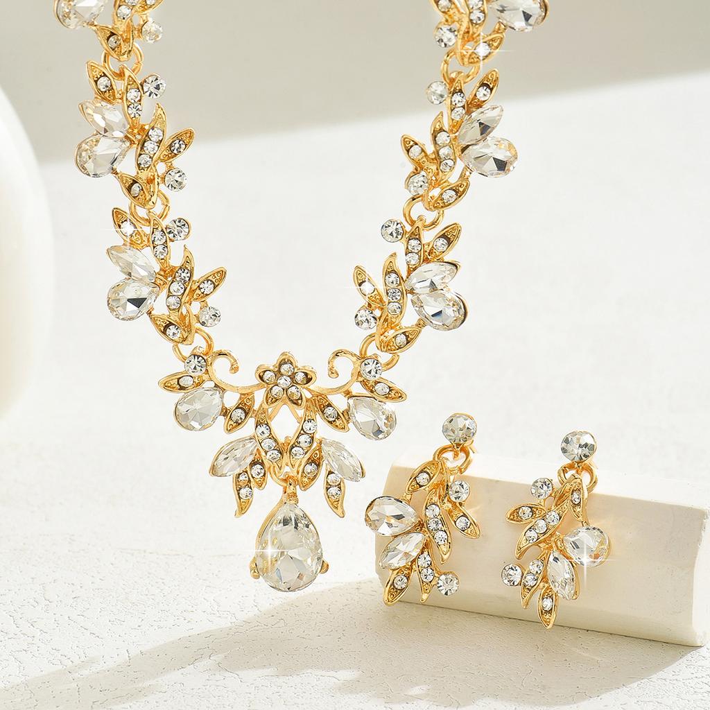 3PC Женская модная цепочка-когти Серия ожерелье-капелька серьги комплект ювелирных изделий свадьба банкет вечеринка праздничный подарок