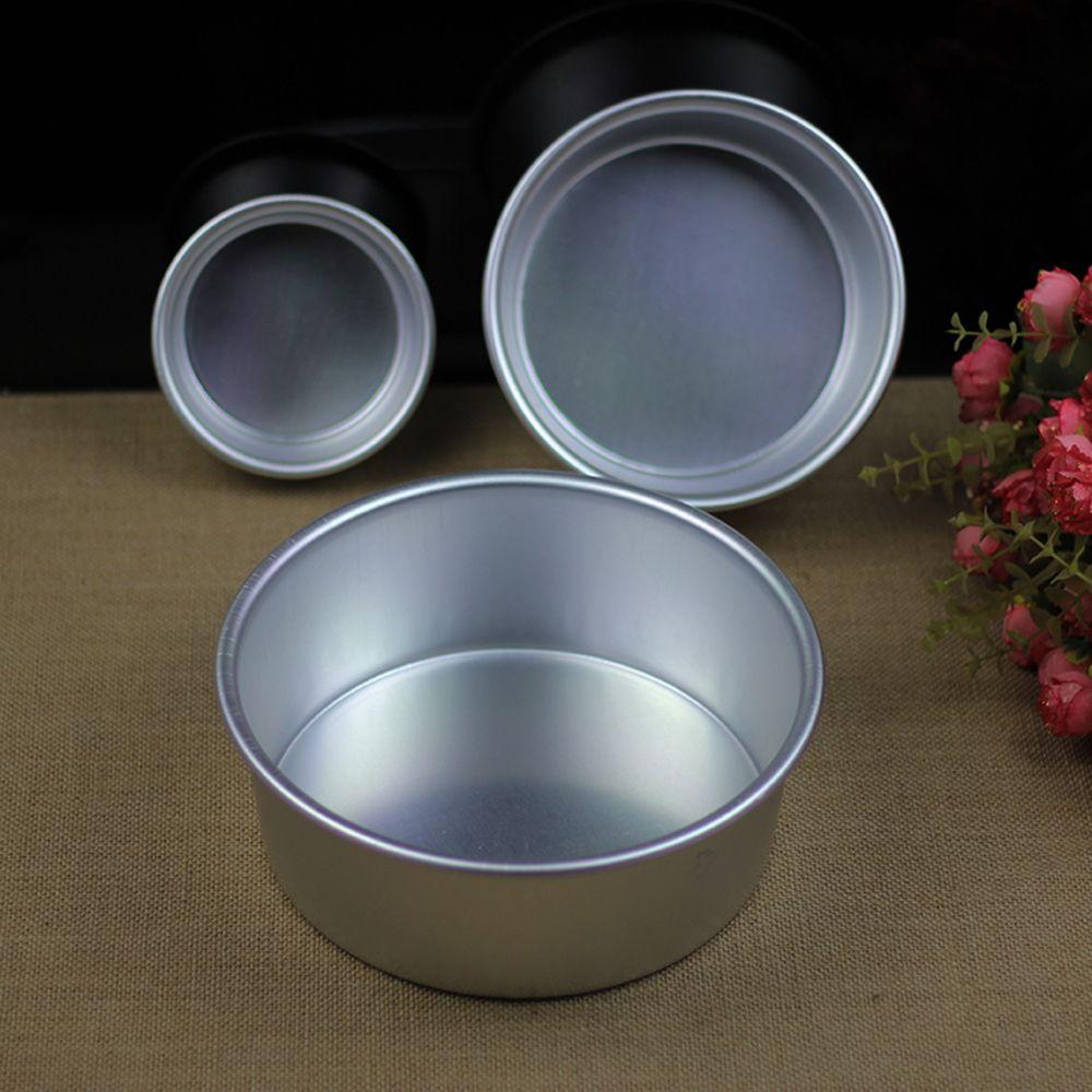 Bakeware Baking Tools Round Pattern Aluminum Alloy Die Cake Pan Tray Pudding Mold Fixed Bottom
