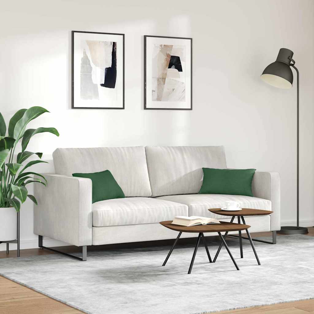 Sofa Cushions 2 Pieces Dark Green 50 x 30 cm Cord Fabric