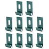 10Pcs Base Clips Hook Fixings Attaches Aluminium Greenhouses Fixture SetGreen