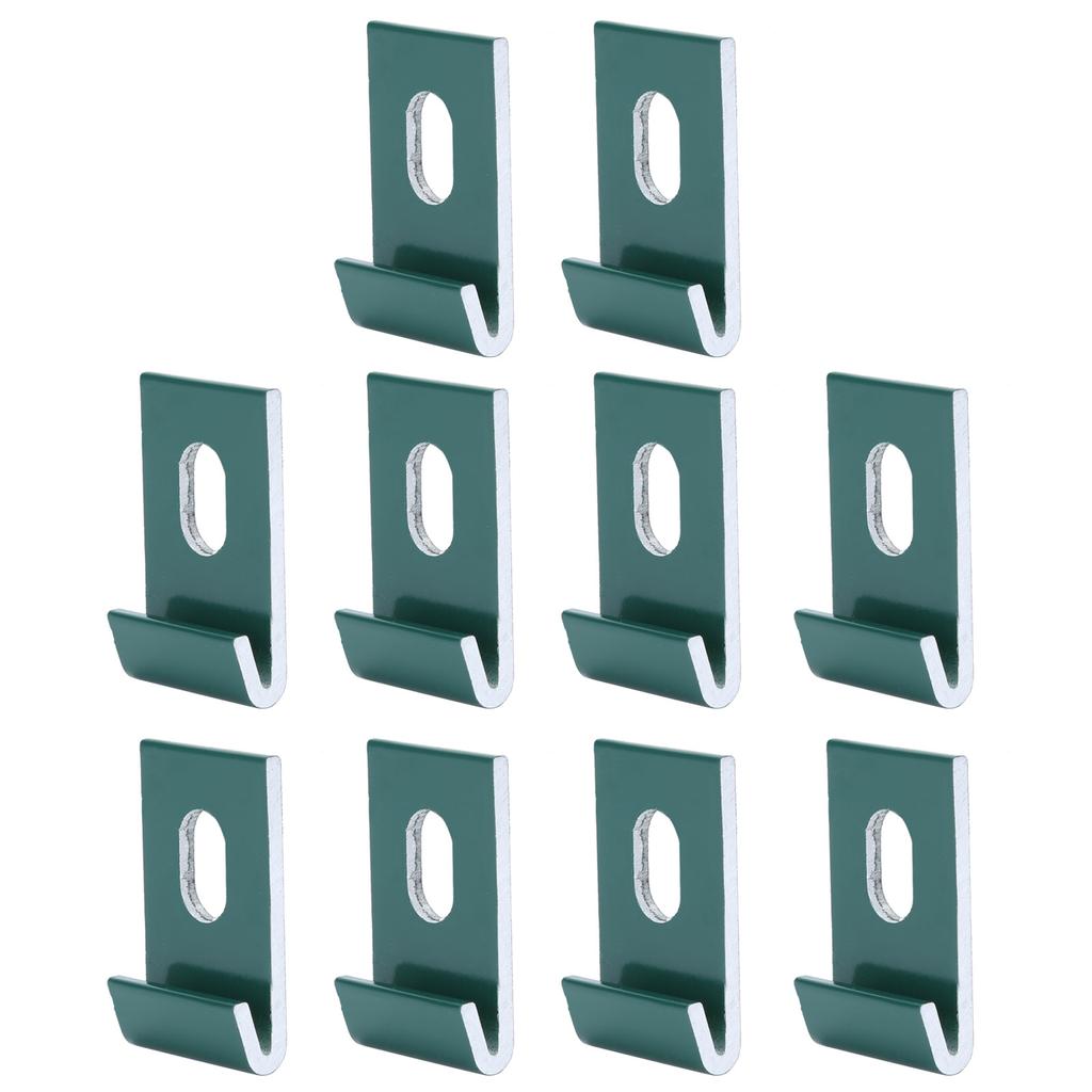 10Pcs Base Clips Hook Fixings Attaches Aluminium Greenhouses Fixture SetGreen