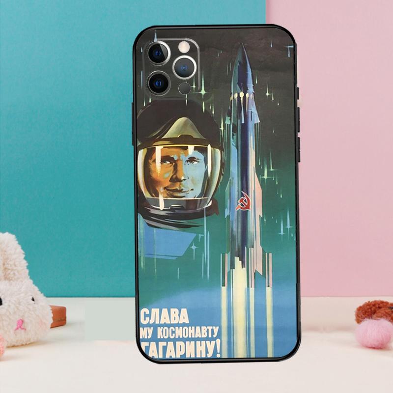 Чехол для телефона CCCP Советское Космическое Пропагандистское Искусство Для iPhone 17 Air 16 15 14 13 12 11 Pro Max 12 13 mini 15 16 Plus 16e Обложка Coque