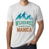 Homme Graphique  Tee Shirt Graphic T Shirt Wilderness MANICA White Smoke