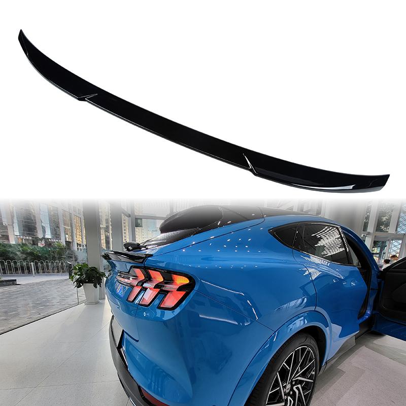 Глянцевый черный спойлер на багажник, подходит для Ford Mustang Mach-E 2021-2022, задний спойлер для автомобиля