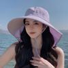 Summer Outdoor Sun Hat with Ponytail Hole Hat Versatile Large Brim Shawl Fisherman Hat