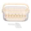 2 Trays Round Square Ice Cube Trays with Lid and Bin for Freezer Ice Cube Molds with Shovel Making 54 Ice Cubes [soft