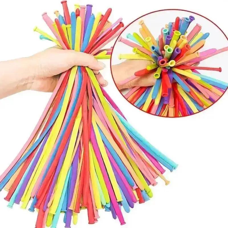 100Pcs Candy Colored Long Balloons For Scene Decoration Handmade Balloon Bouquets Holiday Party Supplies Long Balloon Accessory