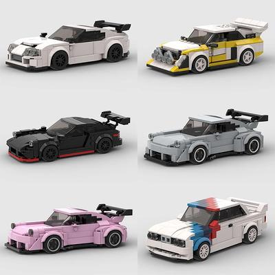 MOC Модель пикапа из строительных блоков GT RS6 Super Race Speed Racing Sports Police Vehicle Technical Racing Brick Christmas Gif