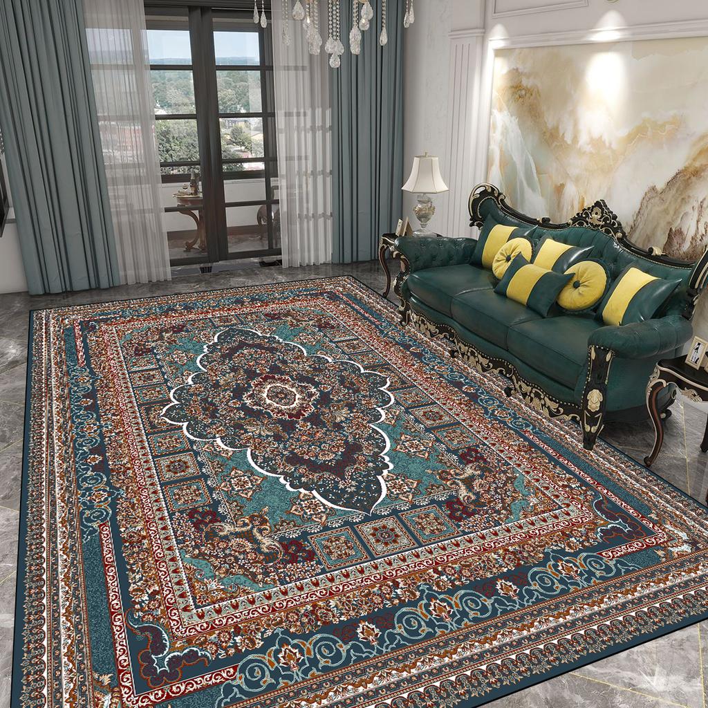Персидский винтажный ковер Большая площадь Гостиная Декоративные ковры Классический Легкая роскошь Декор спальни Ковер Нескользящий Моющийся Напольный коврик
