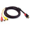 DOONJIEY Кабель-адаптер HDMI-совместимый штекер RCA AV Композитный на 3 штекера M/M