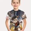 Boys Short Sleeve T-Shirt Summer Printed Kids Children's Clothing Stylish Toddler Apparel Ideal For Play And Casual Wear