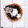 1pcs Halloween Ghost Wreath Burlap Plastic Plywood for Window Door Decor Haunted Atmosphere Party Supplies Halloween Decoration