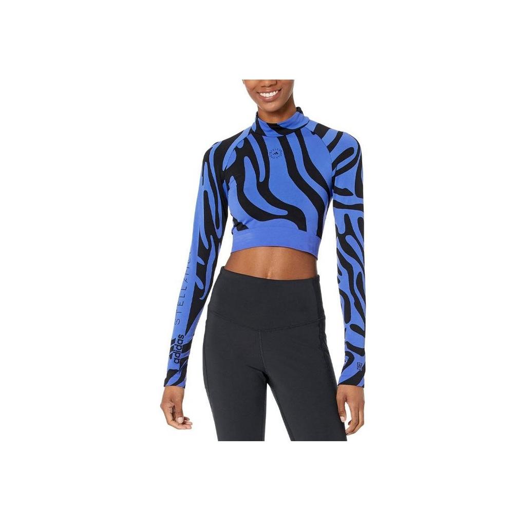 Adidas Футболка с коротким рукавом и логотипом, женская, синяя, HF3066