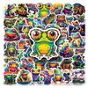 50 Colorful Frog Cartoon Creative Animal Stickers Personalized Decorative Water Cup Computer Skateboard Stickers