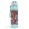 1PC Faint city map line sketch print 750ml colorful plastic sports water bottle leakproof pop up lid with straw for outdoor work home use