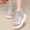 Women Sandals Spring Summer Knitted Platform Slippers Fashion Trend Casual Shoes Outdoor Breathable Comfortable Beach Footwear