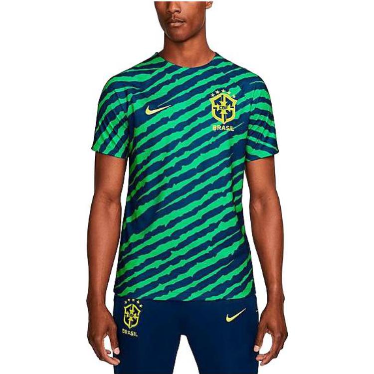 Nike Футболки мужские Зеленые С круглым вырезом Умеренный прямой крой DM9544-490
