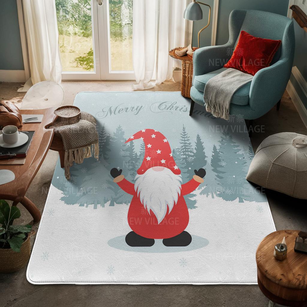 Ковер у входа в дом Домашний коврик у двери Гостиная Ванная Комната Ноги ванная комната Нескользящие коврики с водопоглощением для ванной Счастливого Рождества зима