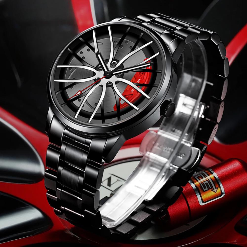 Повседневные мужские часы из нержавеющей стали Модные деловые мужские часы Спортивные часы Индивидуальные часы Кварцевые часы