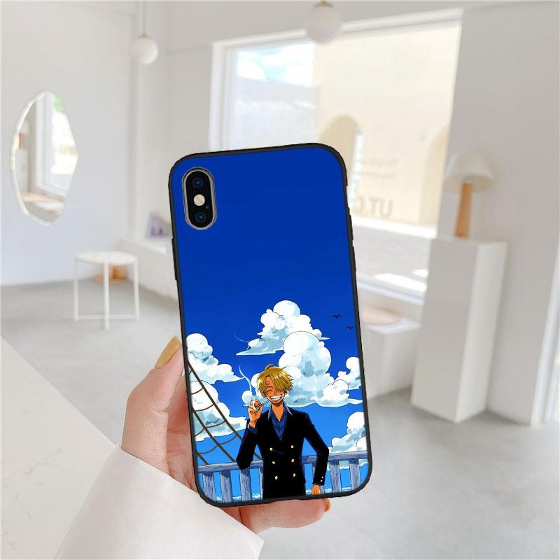 One Piece Cool Soft Shell Phone Case for iPhone 16 15 14 13 12 Pro Max Plus Mini