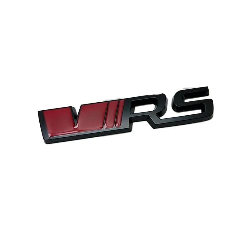 AAABV1 3D Metal VRS Sticker Car Styling for Skoda VRS Octavia Elroq Fabia Rapid Superb Kodiaq Front Grille Emblem Rear Trunk Decals