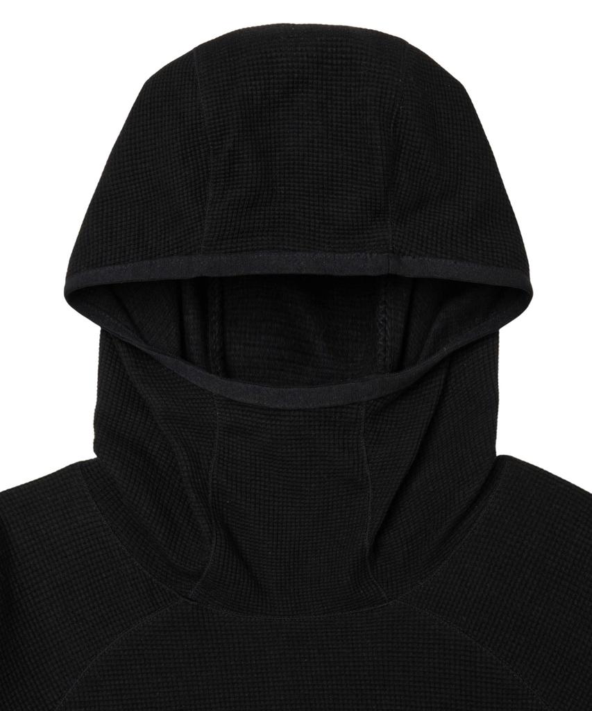 PHYPS MOTORCYCLE H-Tech Waffle Back Pocket Hooded Long Sleeve Black