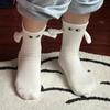 1 Pair Club Celebrity Ins Fashion Funny Creative Magnetic Attraction Hands Black White Cartoon Eyes Couples Sox Socks