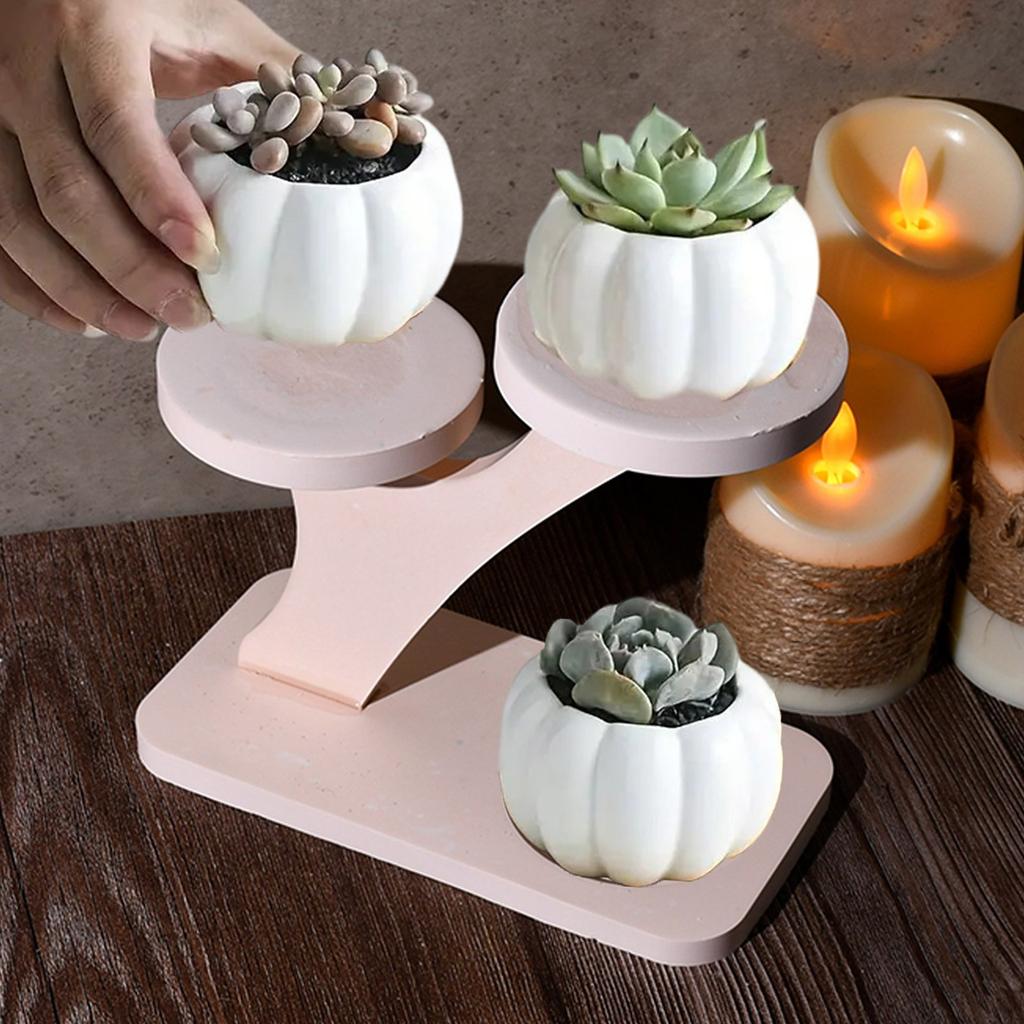 Silicone Candle Base Molds Resin Epoxy Molds Splicing Bracket Shape Candle Holder Molds Silicone Candlestick Moulds