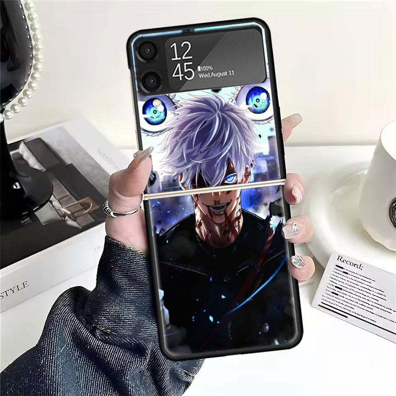 Kaisen J-Jujutsu Годзё Сатору Чехол для телефона Samsung Galaxy Z Flip7 Flip6 Flip3 Flip4 Flip5 PC Жесткий Z Flip 7 6 5 4 3 5G Fundas Co