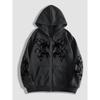 American Vintage Dark High Street Zip Hoodie Oversized Couple Sweatshirt Men
