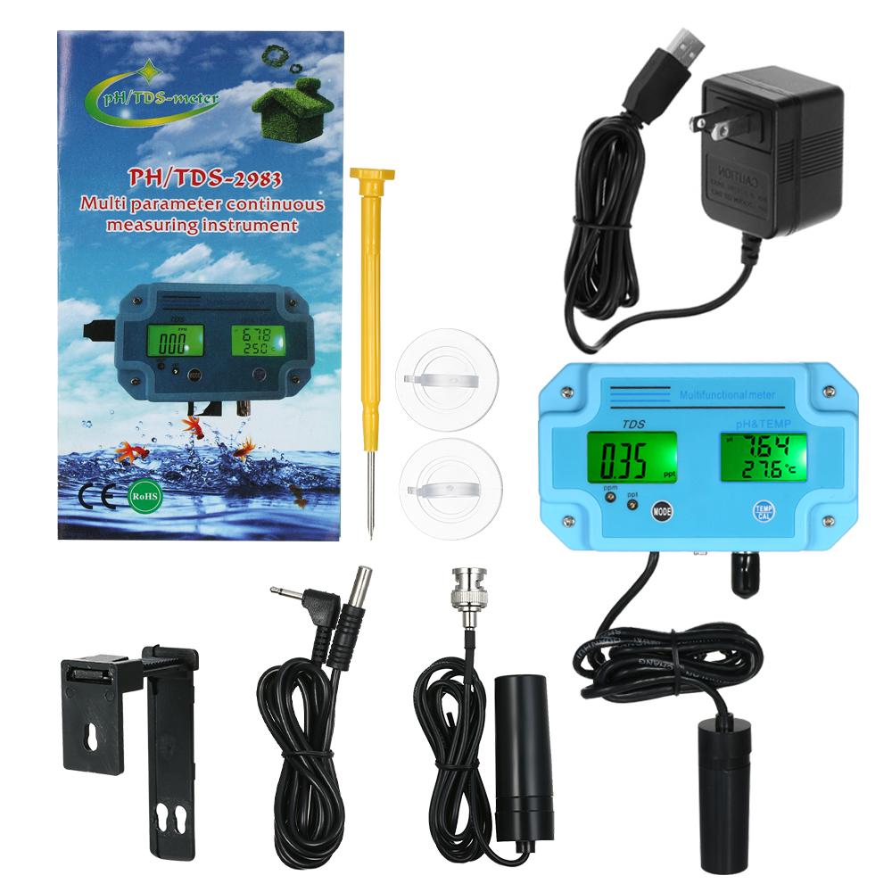 Professional 3 In 1 pH/TDS/TEMP Meter Water Detector Multi-parameter Digital LCD Tri-Meter
