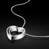925 Sterling Silver Necklace Double Heart Pendant Necklace for Women Kolye Choker-Fashion Jewelry