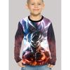 Children's Dragon Ball Series 3D Digital Printed Boys' Fun and Fashionable Round Neck Long Sleeve T-shirt