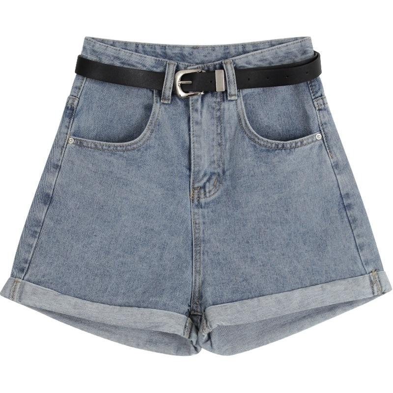 Women's Denim Shorts Summer High Waist Casual Wide Leg Hot Shorts for Women