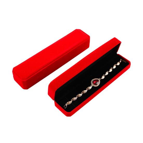 Подарочная коробка для ожерелий из бархата Подарочная коробка для хранения ювелирных изделий Пылезащитная откидная крышка для браслетов, ожерелий, браслетов на ногу Коробка для презентаций ювелирных изделий