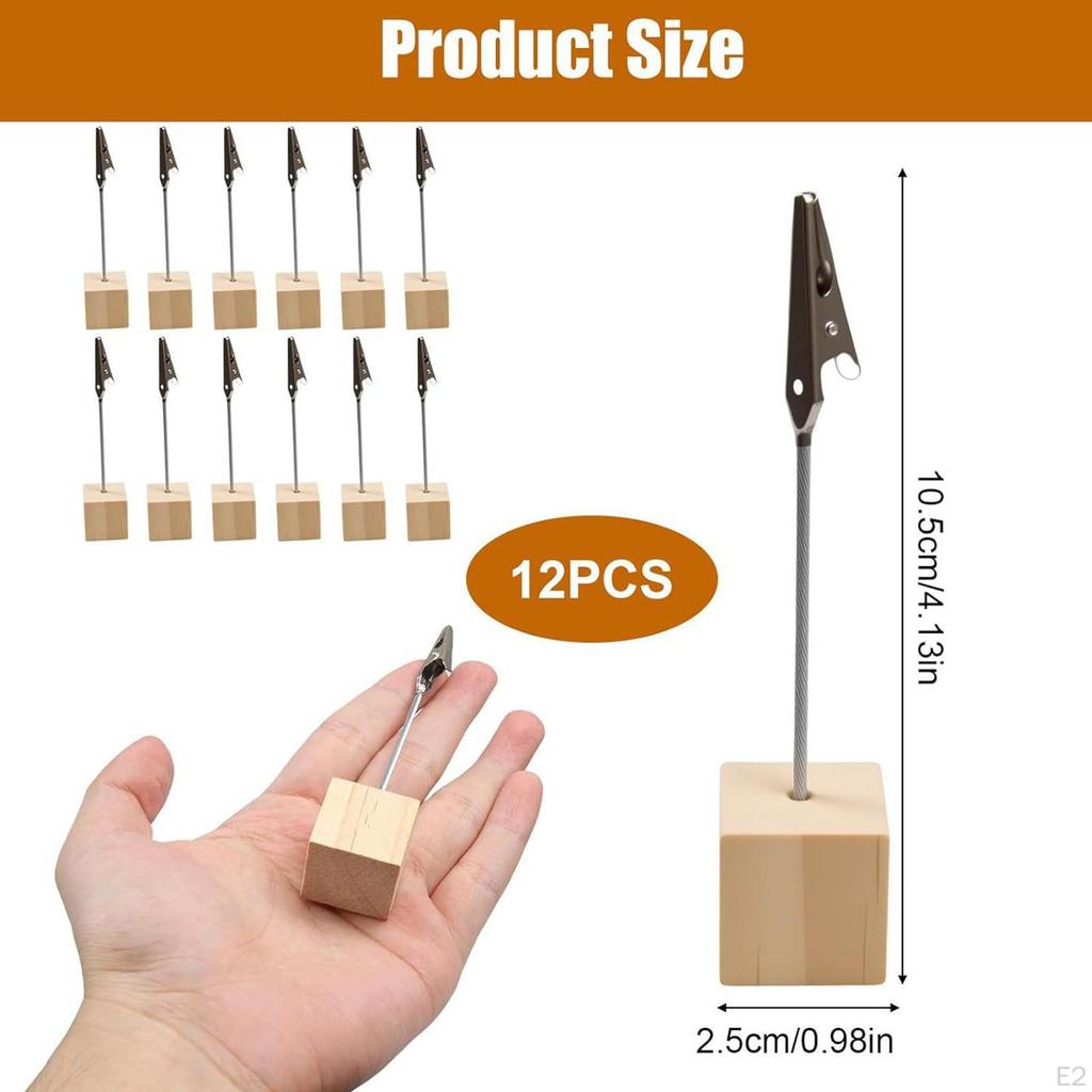 12 штук настольный держатель для фотографий, подставка-клипса для номера стола с зажимами, карточки для рассадки, табличка «Зарезервировано»