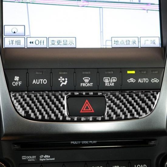 Carbon Fiber Interior Hazard Light Button Cover Trim For Lexus GS350/430/450h