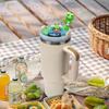 Personalized Bling Water Bottle Lid Charms Dustproof DIY Lid Topper Ornament Handmade Silicone Straw Cover Travel